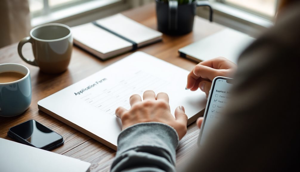 application steps and timeline