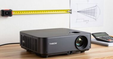 determine projector throw distance