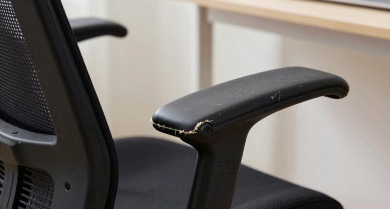 incorrect armrest adjustment