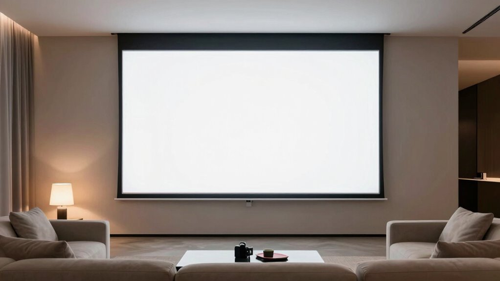 optimal projector screen sizing