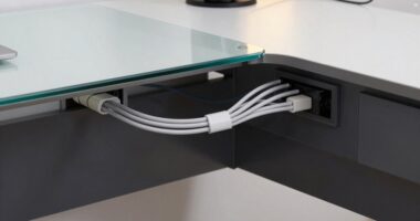 organized desk cable management