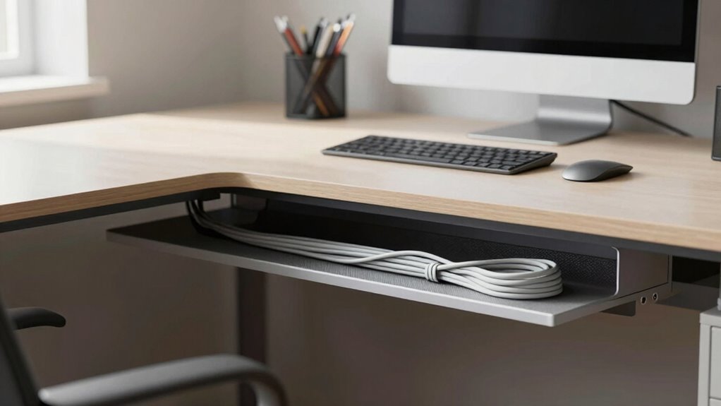 organized ergonomic cable routing