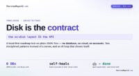 Disk Is the Contract: Inside Threlmark's Local-First Architecture